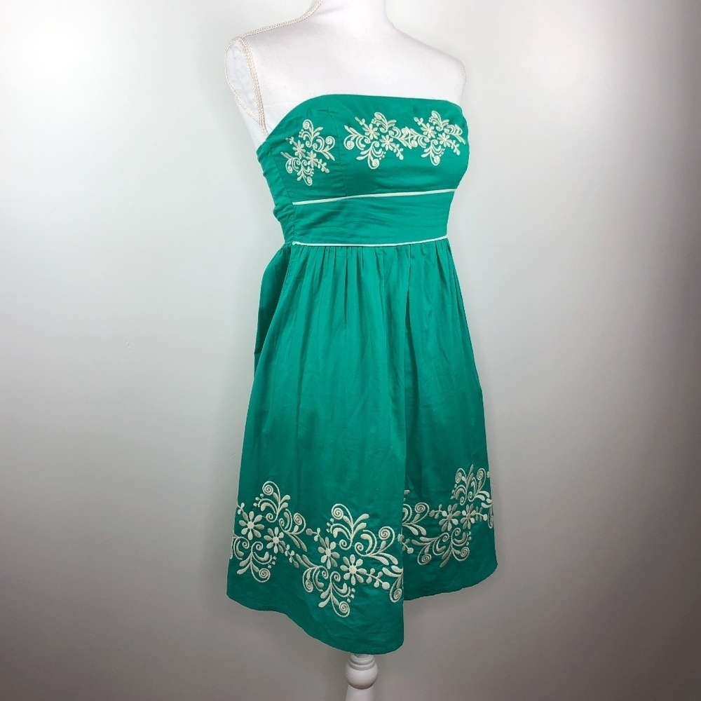 Flying Tomato Green Strapless Dress Small